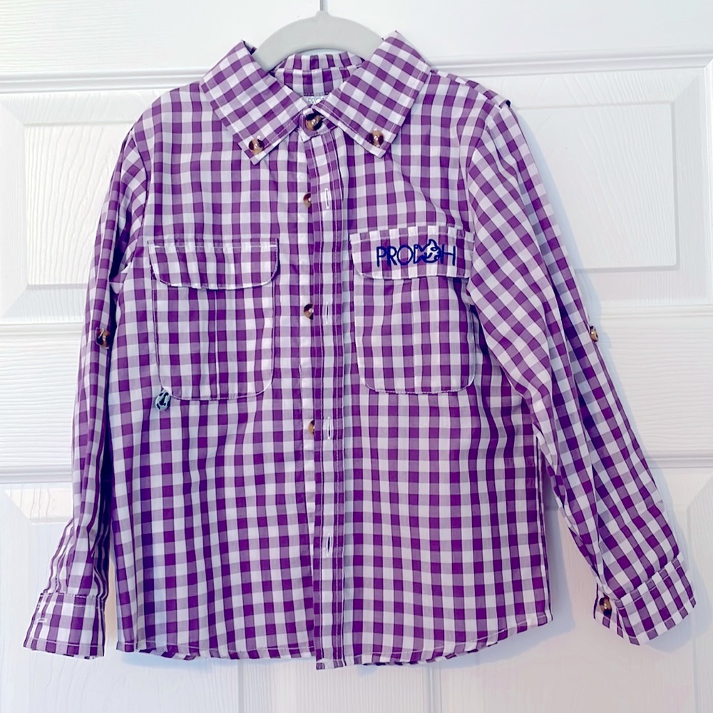 Prodoh girls purple long sleeve fishing shirt size 5